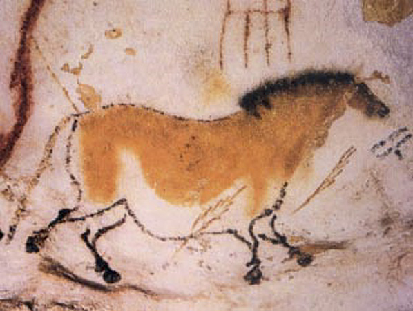Horse from cave in Lascaux, France, 15,000 BCE
