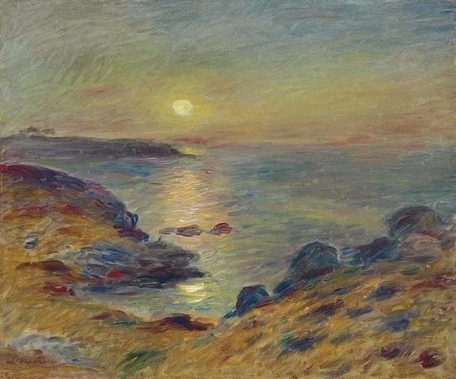 Pierre-Auguste Renoir, Coucher de soleil à Douarnenez, 1883 (via Wikimedia Commons)