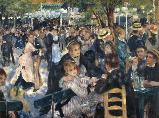 Pierre-Auguste Renoir, Le Moulin de la Galette, 1867 (via Wikimedia Comons)